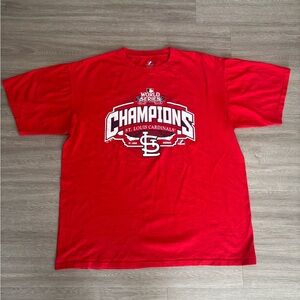 Majestic Red St. Louis Cardinals 2011 World Series Tee